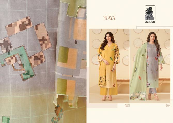 Raya By Sahiba Lawn Digital Printed Cotton Dress Material Wholesale Market in Surat
